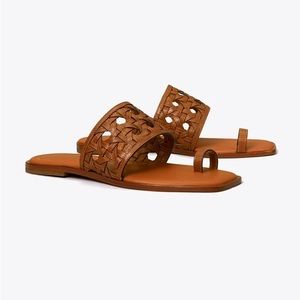 Tory Burch Basket Weave Slide Sandals